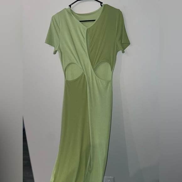 Green cutout midi dress L - Picture 5 of 5